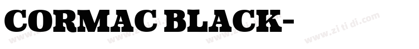 Cormac black字体转换 Cormac black字体转换